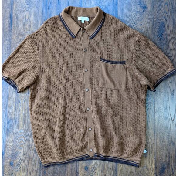 STANDARD CLOTH Refine Button-up Polo Sweater XXL - Picture 2 of 14